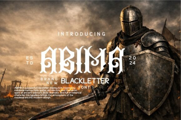Abima: The Bold Blackletter Typeface for High-Impact Campaigns
