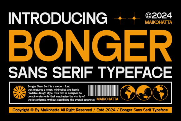 Bonger: A Bold Sans Serif Typeface for Modern Web Design