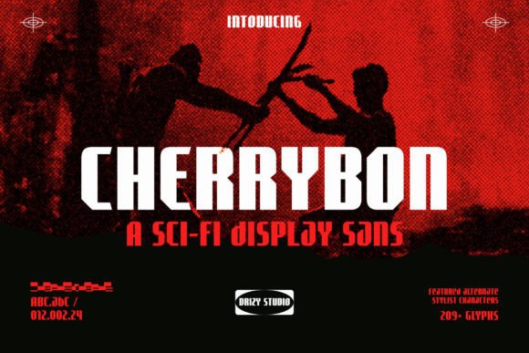 Cherrybon: The Bold Sci-Fi Font for Handmade Labels and Shop Branding