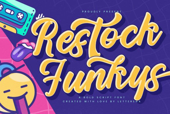Restock Funkys: The Bold Script Typeface for Editorial Design