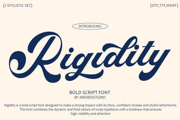 Rigidity: A Bold Script Typeface for Impactful Web Design