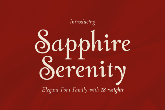 Sapphire Serenity: A Premium Serif Typeface for Modern Web Design