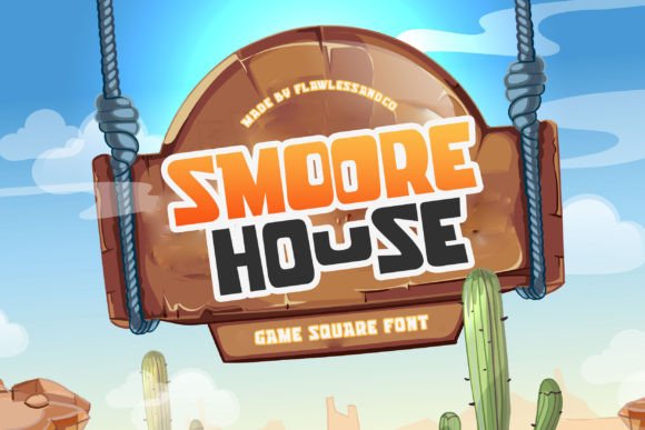Smoore House: A Bold Square Typeface for Gaming Brand Identity